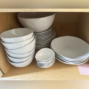 Costa Nova Livia White Dinnerware - Set of 6